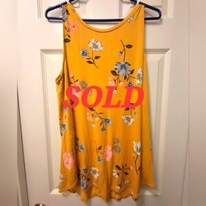 Old Navy Yellow Floral Top